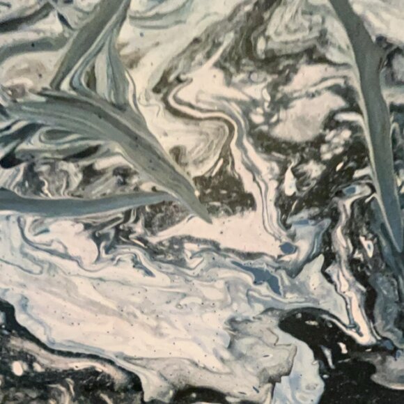 Original Homemade Pink and Grey Abstract Art 14 x 12 - Picture 6 of 6